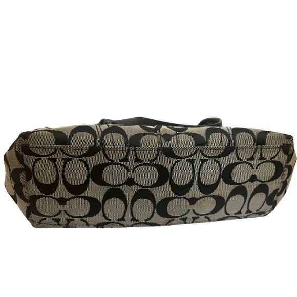 Coach Hampton Signature Black and White Handbag - Picture 8 of 10
